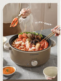 Multifunction Electric steamer and Cooker or Fryer Wok or hot pot 28 cm - AUPK