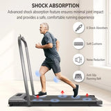 Electric Treadmill Walking Pad Under Desk Home Gym Fitness Grey/Black - AUPK