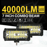 7inch CREE LED Work Light Bar Spot Flood Work Driving Lights OffRoad 4WD X 2 - AUPK
