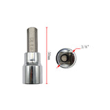 9 pcs Allen Key Hex Bit Socket H2 H3 H4 H5 H5.5 H6 H7 H8 H10 Chrome Vanadium Steel 3/8" - AUPK