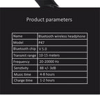P47 Wireless Headphones Bluetooth 5.0 Kid Earphone Noise Cancelling Over Ear Stereo - AUPK