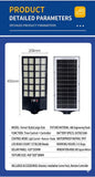 Solar Street Light Motion Sensor Remote control outdoor light 1000W 6500K