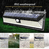 Outdoor Solar Motion Sensor Lights 118 LED 6 Lighting Modes Wall Lights - AUPK