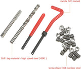 131Pcs Thread Repair Kit M5 M6 Metric8 Metric10 M12 Threaded Tool Twist Drill Bits