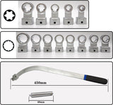 15pc Auxiliary Timin Belt Tensioner Pulley Wrench Set 12-19mm Screw removal tool - AUPK