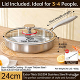 24cm Stainless Steel Frying Pan