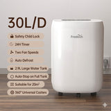 30L/Day Air Dehumidifiers with 24 hours timer