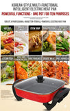 1500W 30cm square Electric Non-stick Frying Pan with Glass Lid, .