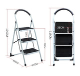 Portable 2 3 4  STEP LADDER MULTI PURPOSE FOR HOUSEHOLD OFFICE FOLDABLE NON SLIP - AUPK