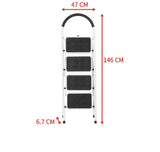 Portable 2 3 4  STEP LADDER MULTI PURPOSE FOR HOUSEHOLD OFFICE FOLDABLE NON SLIP - AUPK