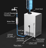 Commercial Ice Maker Machine Portable Ice Cube Tray Stainless Steel 50 kg/24hrs