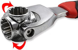 Socket Wrench Socket Spanner 52 in 1 Multifunction Key with 360 Degree Rotating Head Universal Key Multi Key