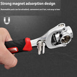Socket Wrench Socket Spanner 52 in 1 Multifunction Key with 360 Degree Rotating Head Universal Key Multi Key