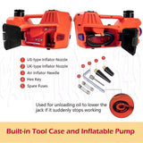 Electric Hydraulic Car Jack 5 Ton 12V with Impact Wrench Inflator Pump - AUPK