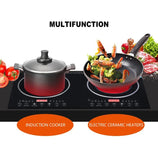 Double head portable or embedded cook top induction and infrared - AUPK