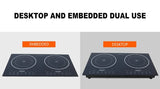 Double head portable or embedded cook top induction and infrared - AUPK
