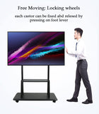 TV Stand Mobile Flat Screen TV stands with wheels and  Swivel Mount Bracket 32-75 inch