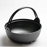 Cast Iron Sukiyaki Hot Pot with Wooden Lid 29 cm