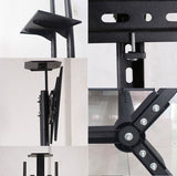 TV Stand Mobile Flat Screen TV stands with wheels and  Swivel Mount Bracket 32 42 50 55 60 65 70 inch - AUPK