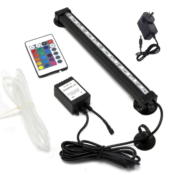 LED Aquarium Lights Submersible Air Bubble RGB Light for Fish Tank Underwater 28,48,58,88,102 CM - AUPK