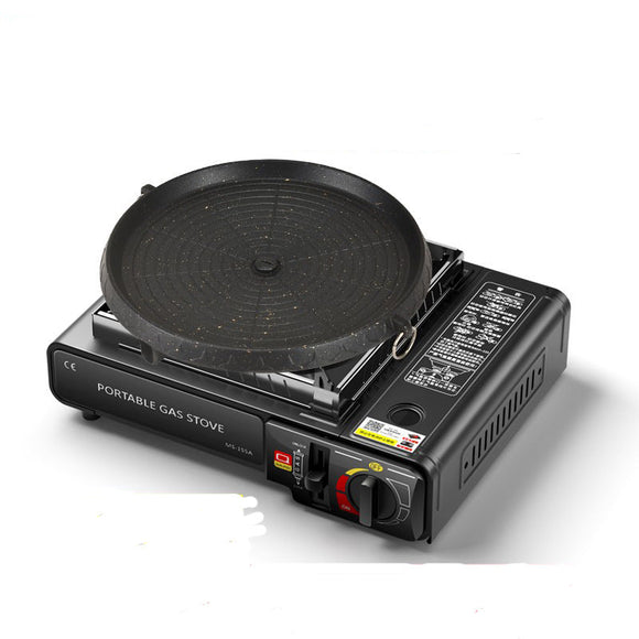 32cm Portable Korean BBQ Grill Non Stick Marble Coating Gas Stove Pan - AUPK