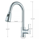 Stainless Steel 80x80x50 cm Double Sink Free Standing pull out tap - AUPK