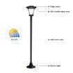 173cm Solar Lamp Post Lights Outdoor with Single or Double Lamp, Waterproof Solar Powered Street Lights for Garden, Pathway, Driveway, Front/Back Door, - AUPK