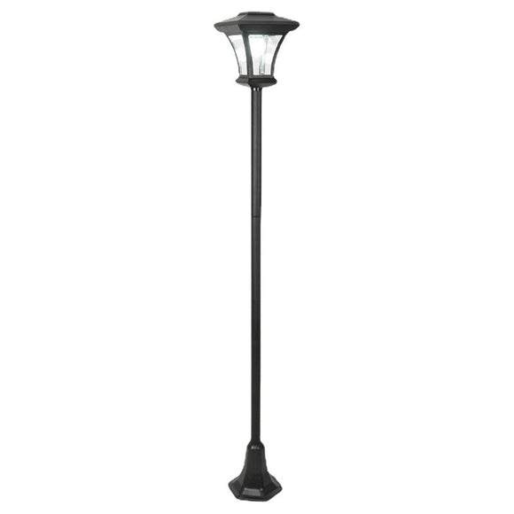 173cm Solar Lamp Post Lights Outdoor with Single or Double Lamp, Waterproof Solar Powered Street Lights for Garden, Pathway, Driveway, Front/Back Door, - AUPK