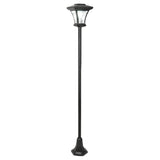 173cm Solar Lamp Post Lights Outdoor with Single or Double Lamp, Waterproof Solar Powered Street Lights for Garden, Pathway, Driveway, Front/Back Door, - AUPK