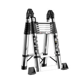 5m Telescopic Stainless Steel Multipurpose Ladder Extension Alloy Step (2.5M + 2.5 M)