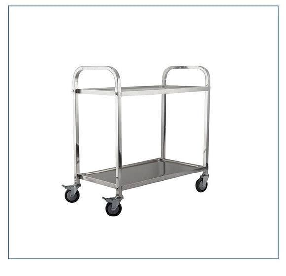 Service Cart Restaurant Trolley Kitchen Serving Food Catering with Brake W95xH95xD50 CM 2 or3 Tier - AUPK