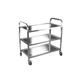 Service Cart Restaurant Trolley Kitchen Serving Food Catering with Brake W75xH83.5xD40 CM 2 or3 Tier - AUPK