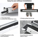 Portable Wheelchair Ramp for Stairs Folding Wheelchair Ramp Doorway Threshold Ramps for Wheelchairs - AUPK