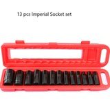 13 pcs 1/2 inch Deep Imperial  Impact Socket Set SAE - AUPK