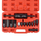 14Pcs Diesel Injector Extractor Remove & Common Rail Adaptor Puller Slide Hammer - AUPK