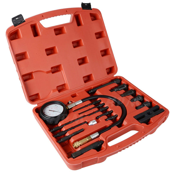 17 pc Diesel Engine Compression Tester Kit Tool Set Automotive Compressor - AUPK