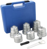 23Pcs Cup Type Aluminium Oil Filter Wrench Removal Socket Remover Tool Kit Set - AUPK