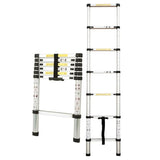 2m Telescopic Aluminium Ladder Alloy Extension Extendable Steps Multi Adjustable - AUPK