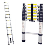 3.8  m Telescopic Aluminium Ladder Alloy Extension Extendable Steps Multi Adjustable - AUPK