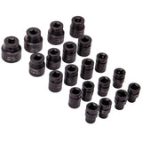 35pcs 1/2" Drive Deep Impact Socket Tool Set Metric Garage Workshop Tools 8-32MM - AUPK