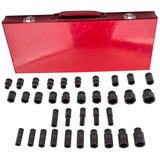 35pcs 1/2" Drive Deep Impact Socket Tool Set Metric Garage Workshop Tools 8-32MM - AUPK