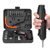 48pcs Rechargeable Cordless Electric Screwdriver Gun Set Drill Power Tool Bits - AUPK