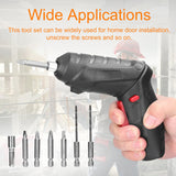 48pcs Rechargeable Cordless Electric Screwdriver Gun Set Drill Power Tool Bits - AUPK