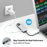 5-In-1 USB-C Multifunction Adapter USB Hub (HDMI + 2 USB Ports + PD + Ethernet port) - AUPK