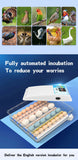 64 Eggs  Fully Automatic Farm Incubator Chicken Bird Quail Incubator Hatchery - AUPK