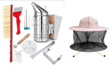 8 Pcs Beekeeping Bee Hive Starter Kit Plus Anti-bee Cap for Bee Keeper Queen Catcher Bee Hive Smoke - AUPK