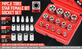 E Torx Socket Set Female Start Bit External Hex Torque E4-E24 w/case Garage Tool - AUPK