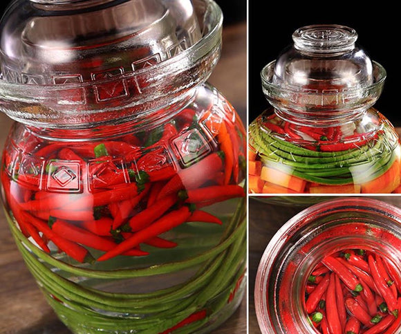 Fermentation Jar   Chinese and Korean Pickling Kimchi jar 2.5L to 10L  Water Seal - AUPK