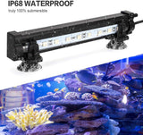 LED Aquarium Lights Submersible Air Bubble RGB Light for Fish Tank Underwater 27-52 CM - AUPK
