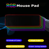 LED Gaming Mouse Pad Large RGB Extended Mouse pad Keyboard Desk Anti-slip Mat - AUPK